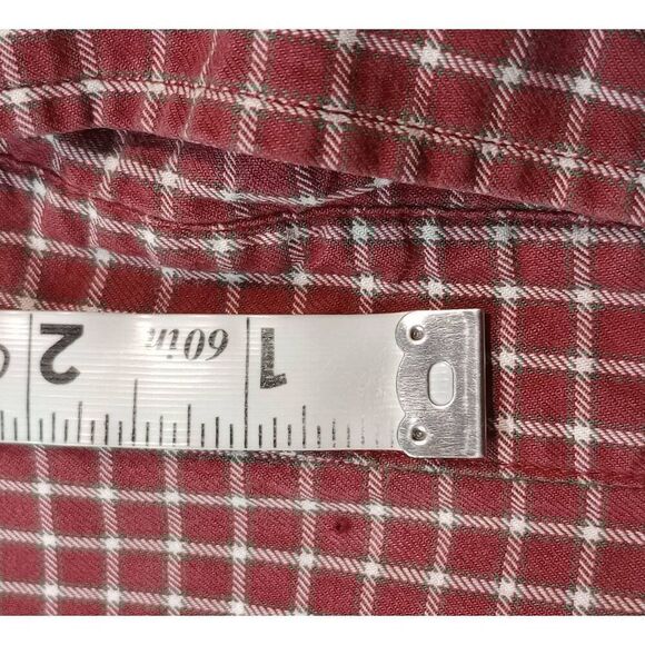 Eddie Bauer Shirt Men's Extra Large Tall Red White Button Front Long Sleeve - Picture 9 of 9